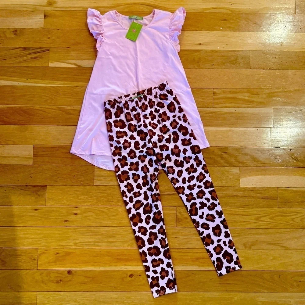 Millie Loves Lilly Pink Leopard Print Set Size 12
